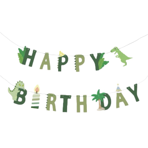 Papieren slinger Happy Birthday Dino